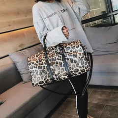 Leopard Print Large-capacity Travel Bag Women Handbag