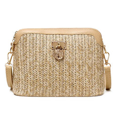 Women Straw Woven Crossbody Tote Shoulder Bag