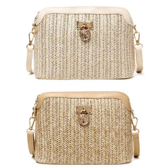 Women Straw Woven Crossbody Tote Shoulder Bag