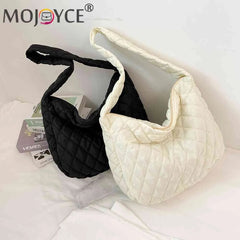 Women Lattice Solid Cloud Shoulder Bag Casual Quilted Crossbody Bags