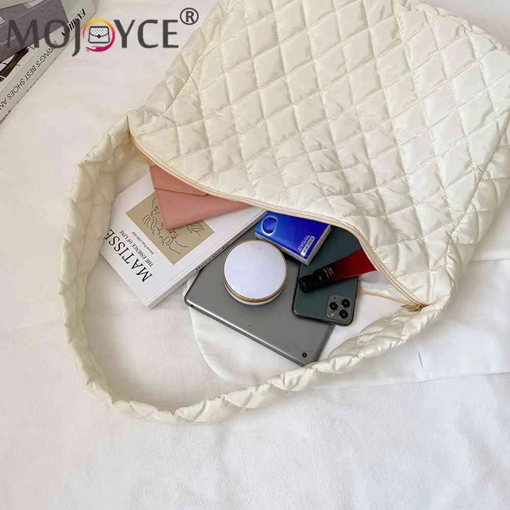 Women Lattice Solid Cloud Shoulder Bag Casual Quilted Crossbody Bags