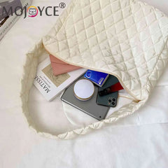 Women Lattice Solid Cloud Shoulder Bag Casual Quilted Crossbody Bags