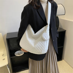 Women Lattice Shoulder Bag Casual Quilted Crossbody Bags Large Capacity Handbags
