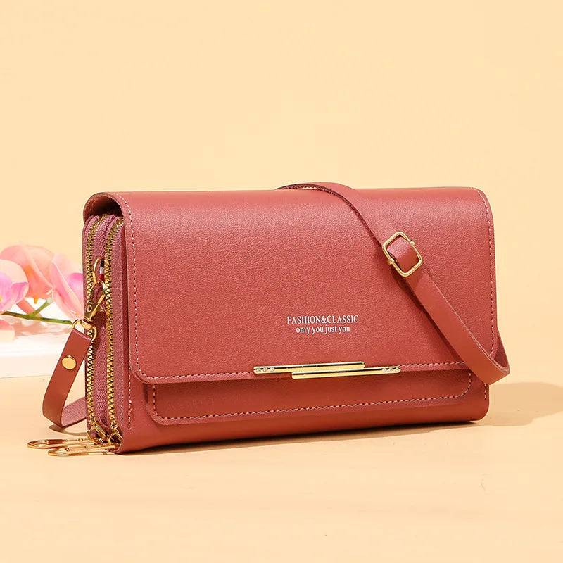 Women PU Leather Crossbody Bags Ladies Party Solid Adjustable Shoulder Strap