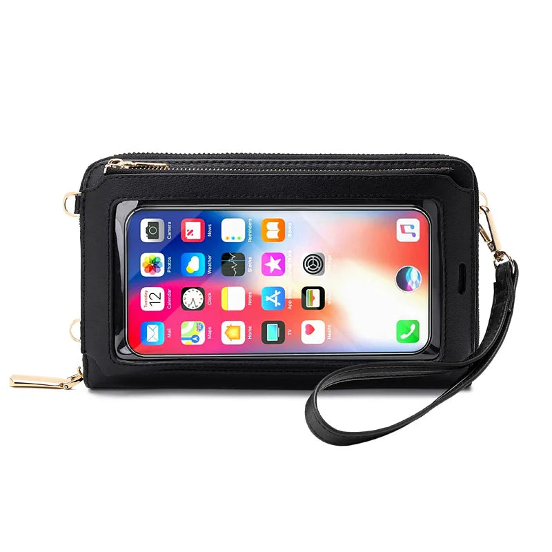 Women Touch Screen Wristlet Handbag Small Wallet