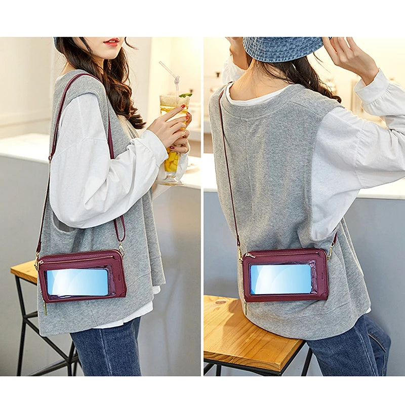 Women Touch Screen Wristlet Handbag Small Wallet