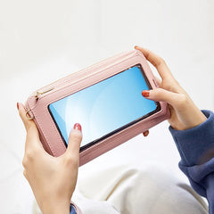 Women Touch Screen Wristlet Handbag Small Wallet
