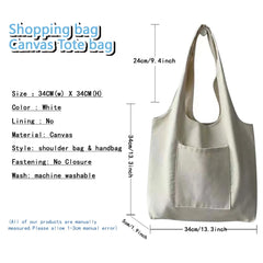 Initial Name Print Beige Canvas Tote Bag for Women