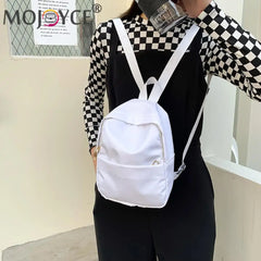 Casual Nylon Backpack for Women Girls Schoolbag