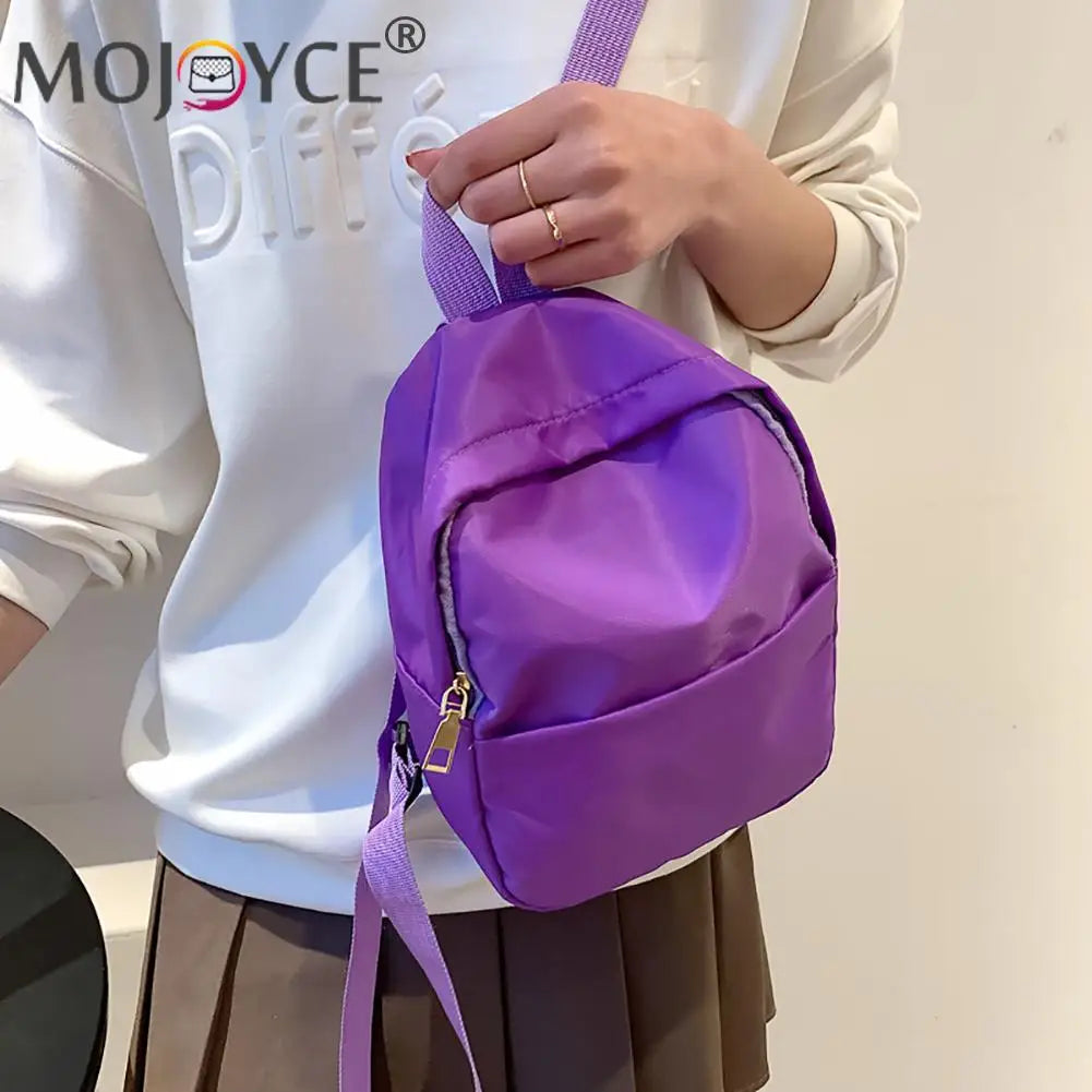 Casual Nylon Backpack for Women Girls Schoolbag