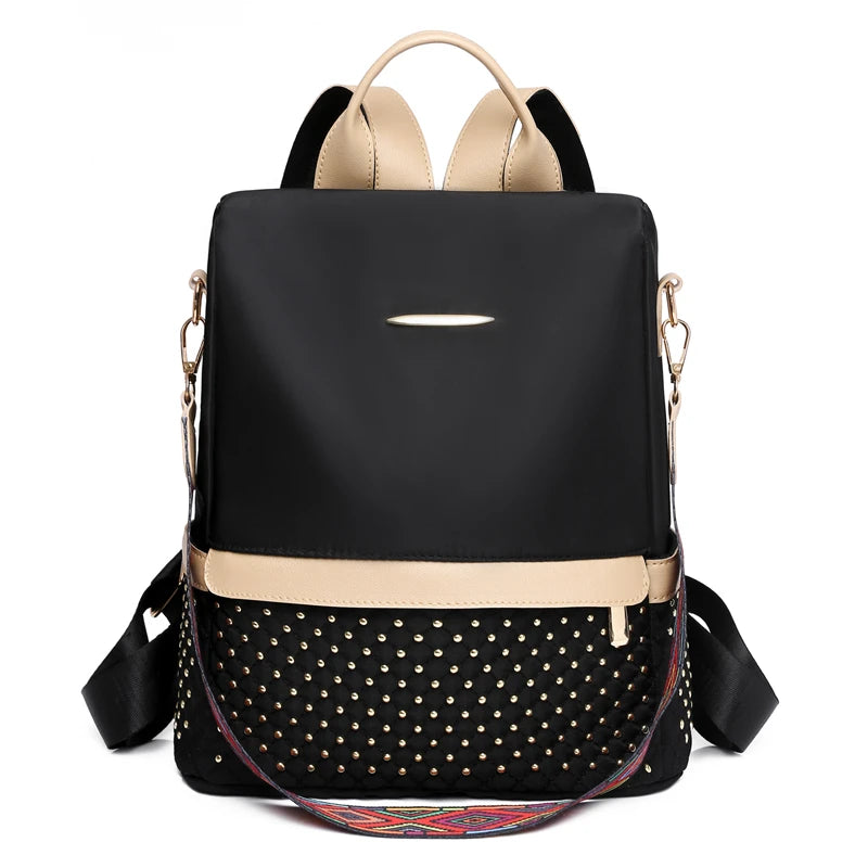 Women Oxford Backpack Waterproof Anti-Theft Knapsack Large Capacity