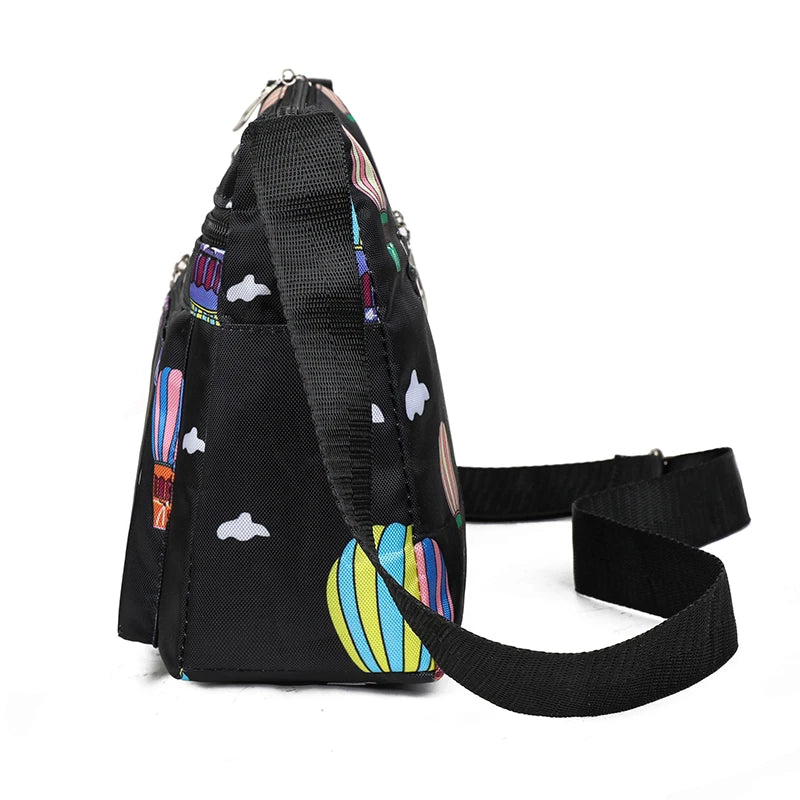 Women Oxford Shoulder Bags for Girl Ladies Crossbody Bags Small Bag Printed Ball