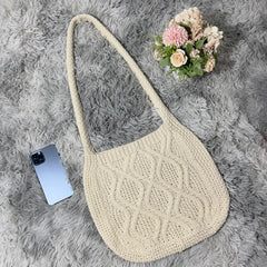 Knitted Women Shoulder Bag Winter Decoration Supplies