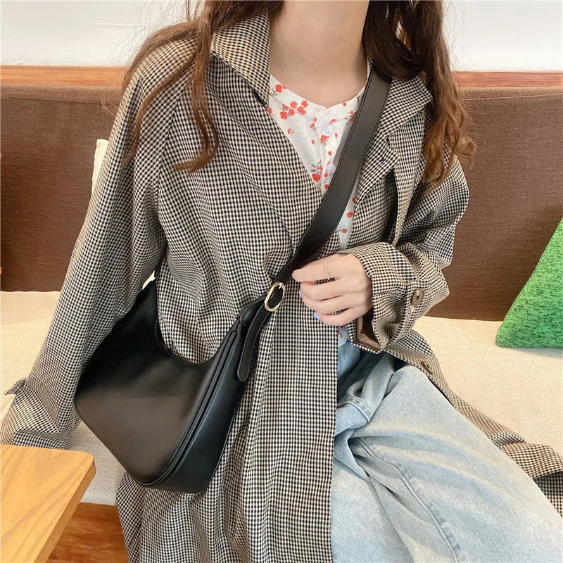 Stylish Women Shoulder Bag Solid Crossbody Bag for Daily Use