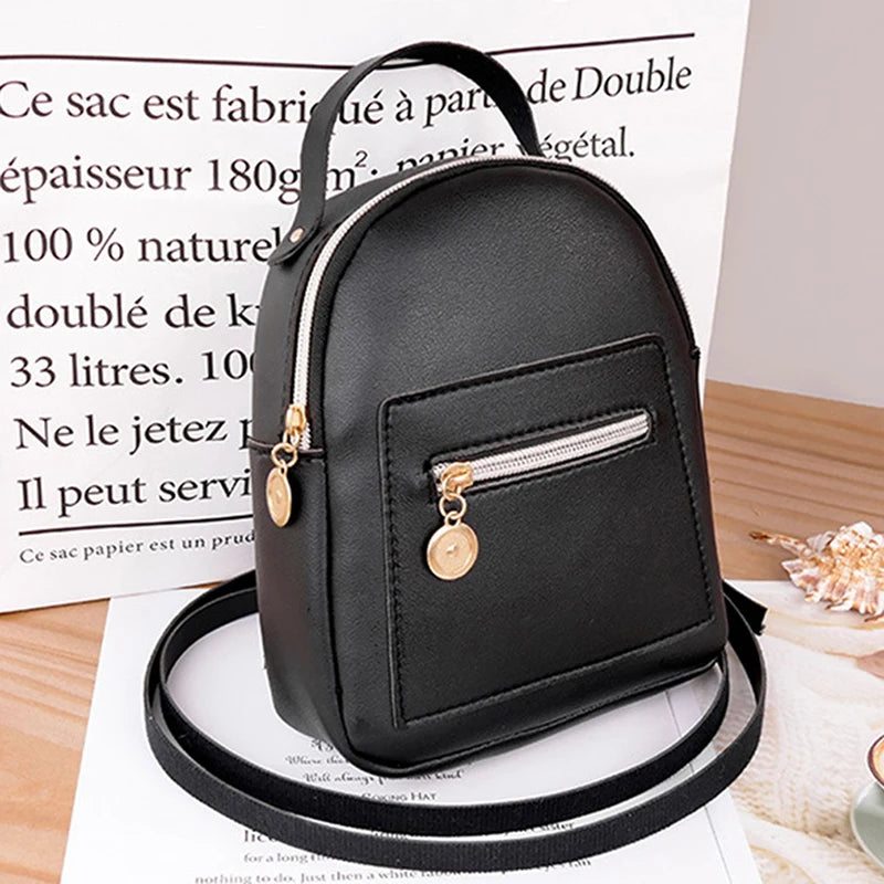 Multi-function Mini Backpack School Bag Women Shoulder Rucksack