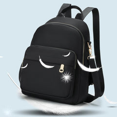 Women Large Capacity Nylon Shoulder Bag Zipper School Bag