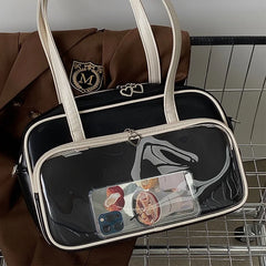 Women Square Tote Bag Large Capacity Soft Leather Handbag