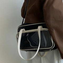 Women Square Tote Bag Large Capacity Soft Leather Handbag