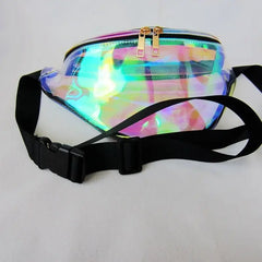 Women FashionPack PU Laser Purse One Shoulder Waist Chest Bag Hip Bag