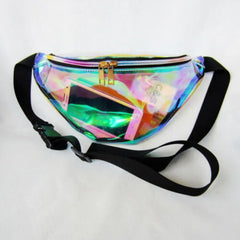 Women FashionPack PU Laser Purse One Shoulder Waist Chest Bag Hip Bag