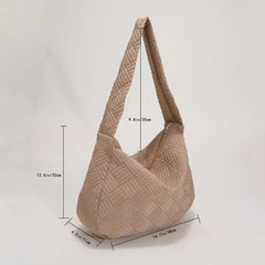 Women Cotton Padded Winter Tote Shoulder Bag