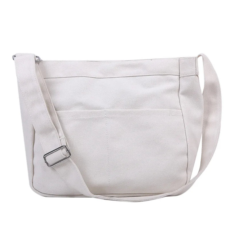 Japanese Women's Shoulder Bag - Canvas Crossbody School Bag
