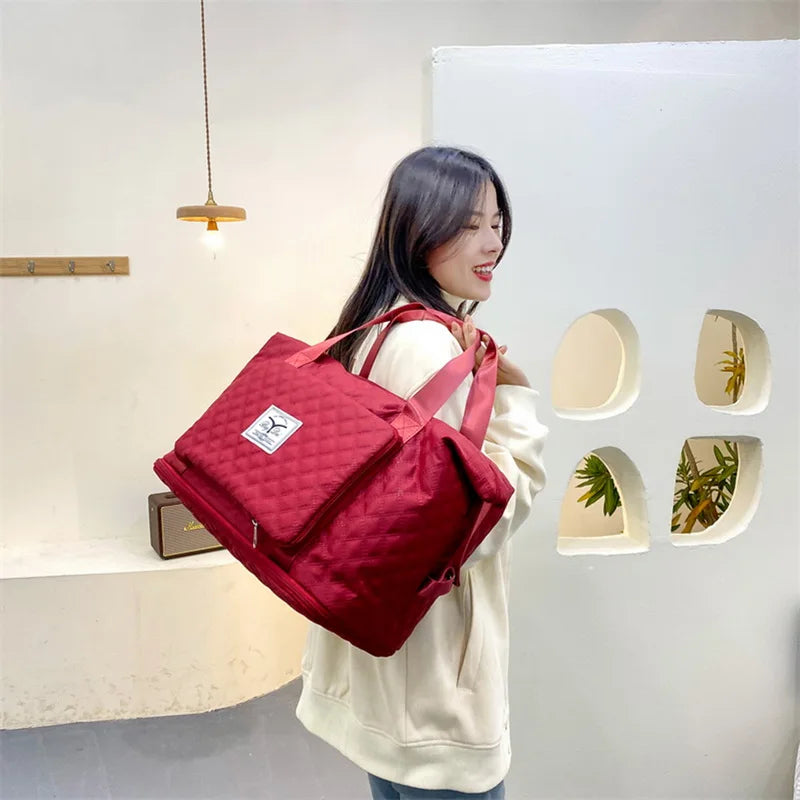 Women Folding Travel Bags Waterproof Tote Travel Luggage Bag