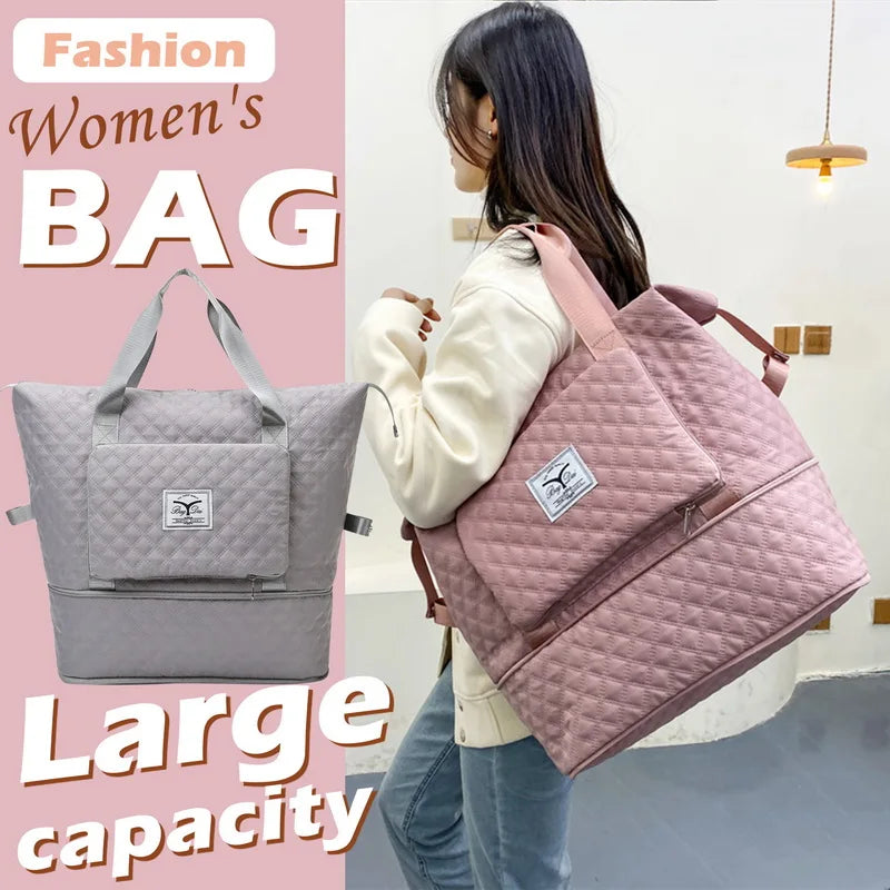 Women Folding Travel Bags Waterproof Tote Travel Luggage Bag