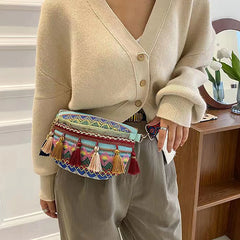 Women Folk Style Waist Bags Fanny Pack Belt Women Travel Bag