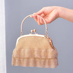 Fringe Banquet Handbags Diamond-Studded Tassel Evening Bags Women Wedding D