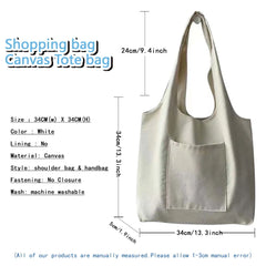 Pattern Canvas Vest Bag Girls Shoulder Bag Foldable Tote Handbag