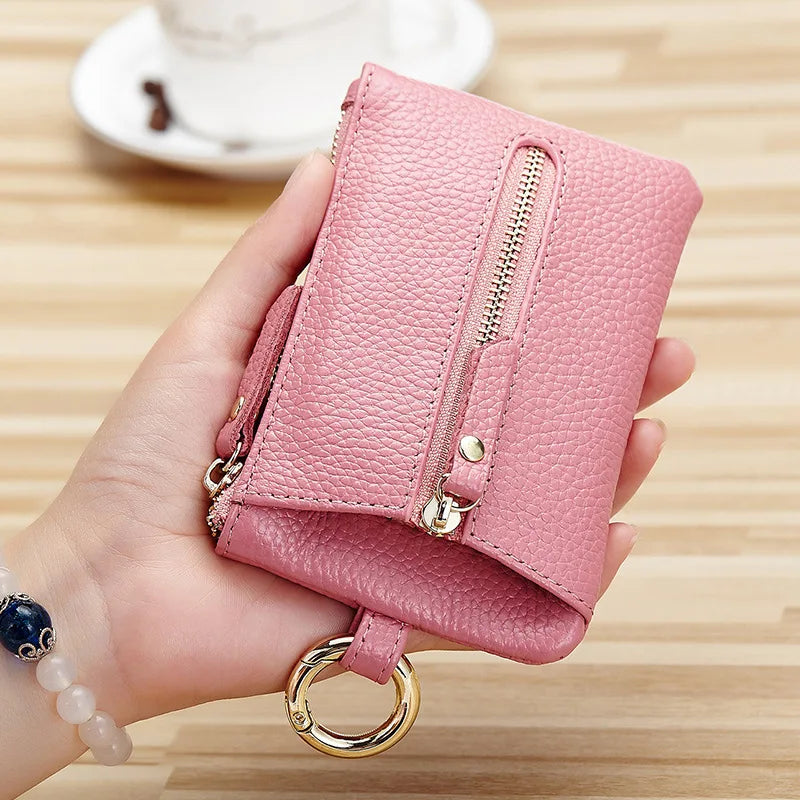 Cow Leather Key Chain Car Wallets Key Organizer Case Pouch