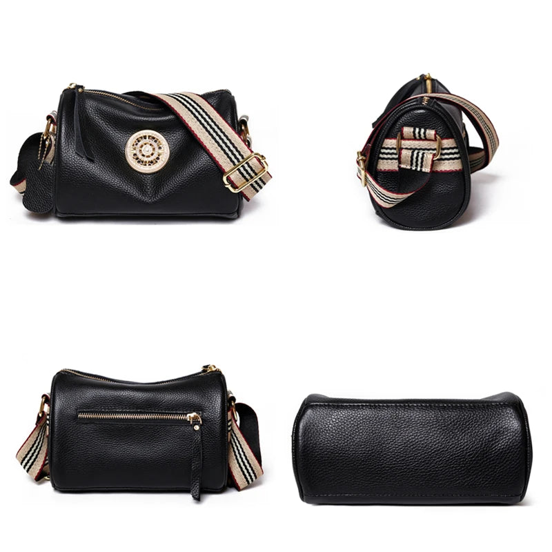 Women Leather Handbags with Metal Lock, Shoulder Bags