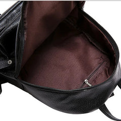 Women Girl Multifunction Backpack School Bag Pu Leather Backpack