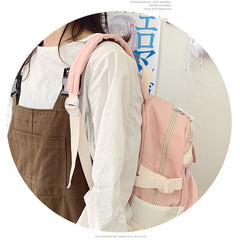 Cartoon Animal Pattern School Travel Zipper Backpack
