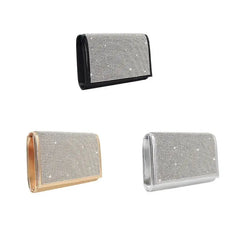 Glitter Envelope Clutch Evening Handbag for Party Chain Shoulder Bag