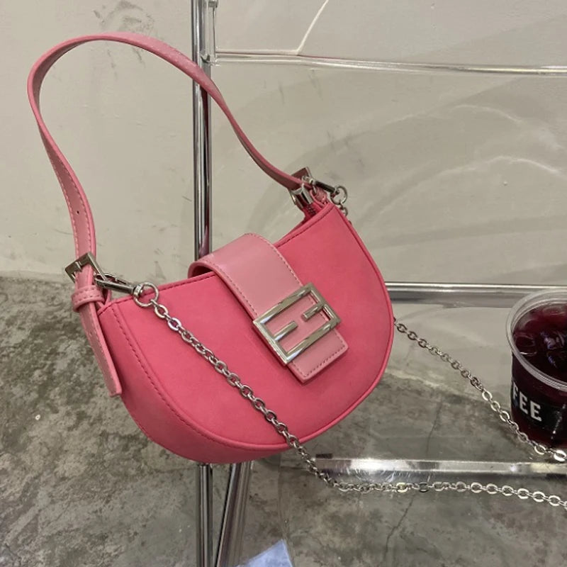 Vintage Crescent Mobile Phone Shoulder Bag