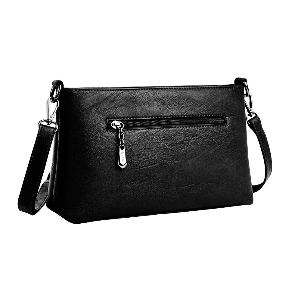 Women Plaid Bag Leather Casual Tassel Small Square Sac