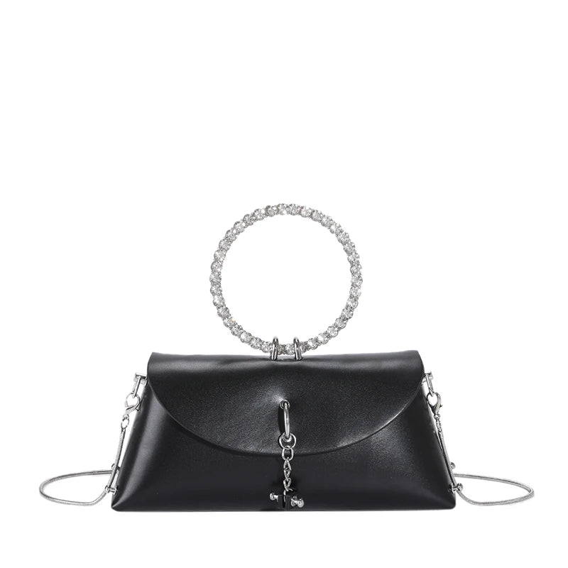 Mini Leather Crossbody Messenger Bag for Women