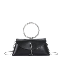 Mini Leather Crossbody Messenger Bag for Women