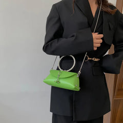 Mini Leather Crossbody Messenger Bag for Women