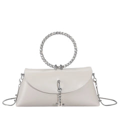 Mini Leather Crossbody Messenger Bag for Women