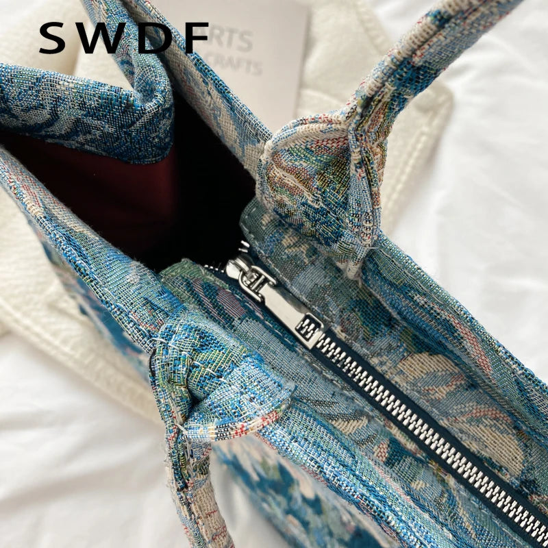 Letter Printing Handbag High-Capacity Shoulder Bags Tote Cross