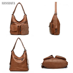 Women Handbag Solid Messenger Bag Large Capacity Casual Shoulder Bag
