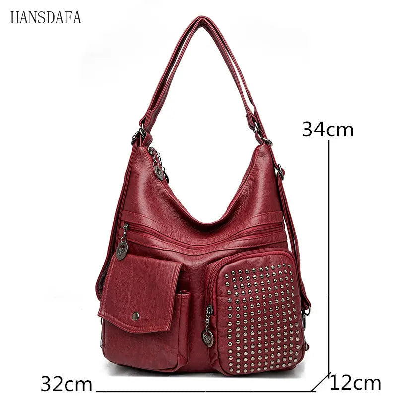 Women Handbag Solid Messenger Bag Large Capacity Casual Shoulder Bag