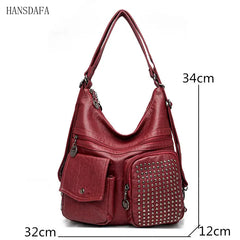 Women Handbag Solid Messenger Bag Large Capacity Casual Shoulder Bag