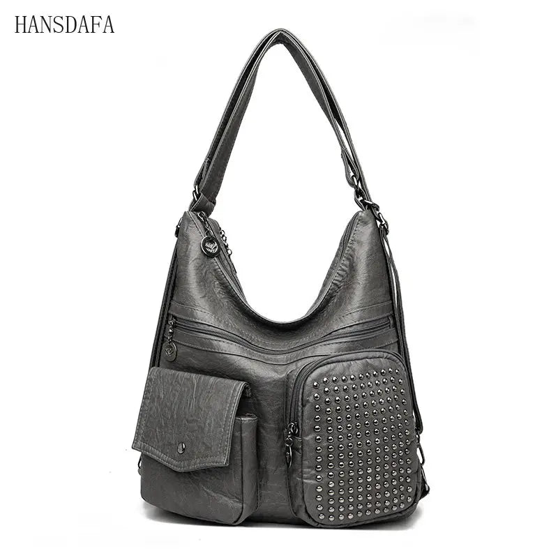 Women Handbag Solid Messenger Bag Large Capacity Casual Shoulder Bag