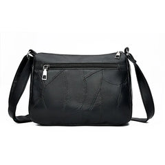 Brown PU Leather Women's Crossbody Bag with Pockets