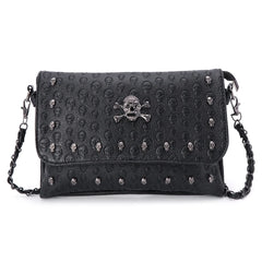Rivet Skull Gothic Crossbody Shoulder Bag