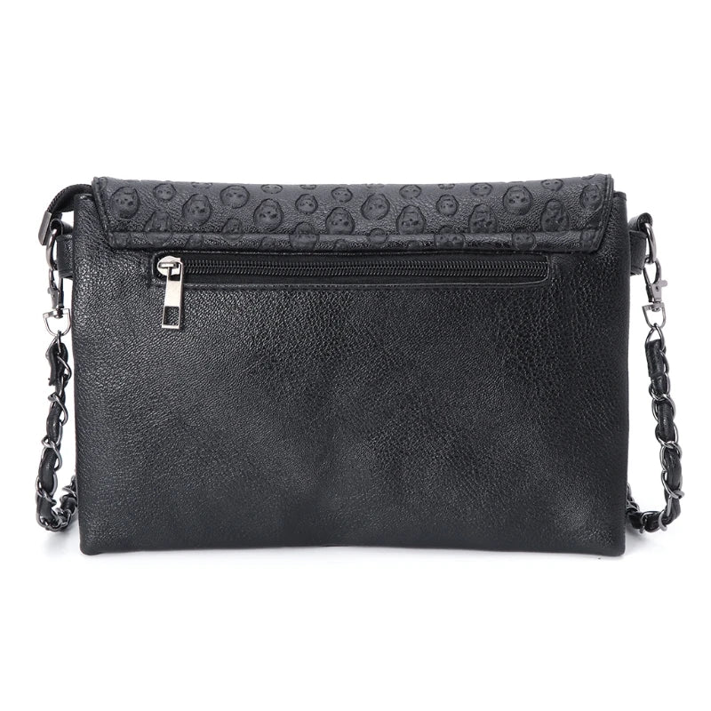 Gothic Skull Rivet Handbag Chain Crossbody Shoulder Bag